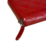 Chanel Red Quilted Leather Long Organizer Wallet 2010