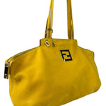 Fendi Yellow Leather Shoulder Bag