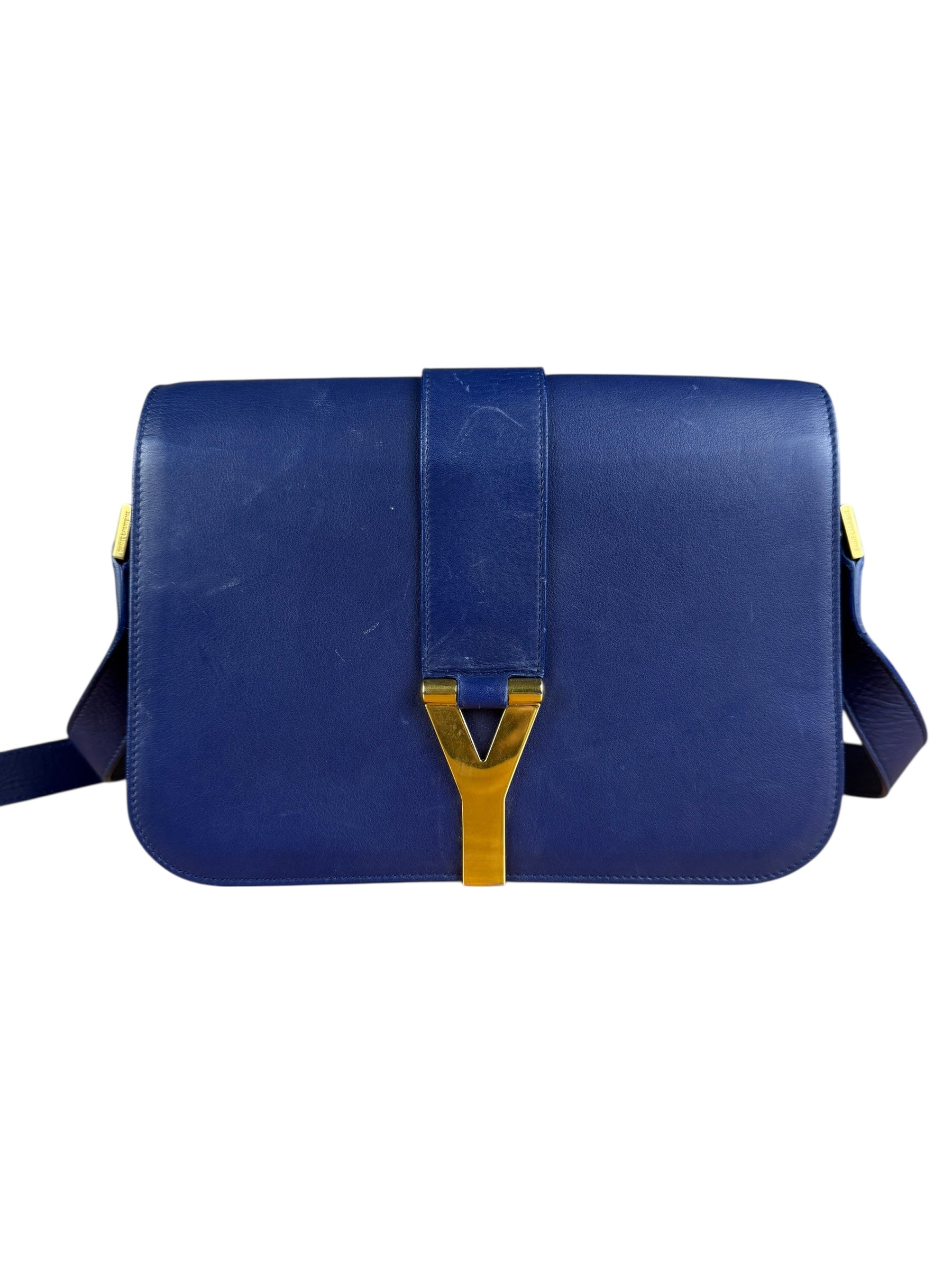 Saint Laurent Chyc Royal Blue Leather Crossbody