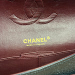 Chanel Black Quilted Leather Chain Double Leather Flap Bag 2012