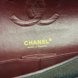 Chanel Black Quilted Leather Chain Double Leather Flap Bag 2012