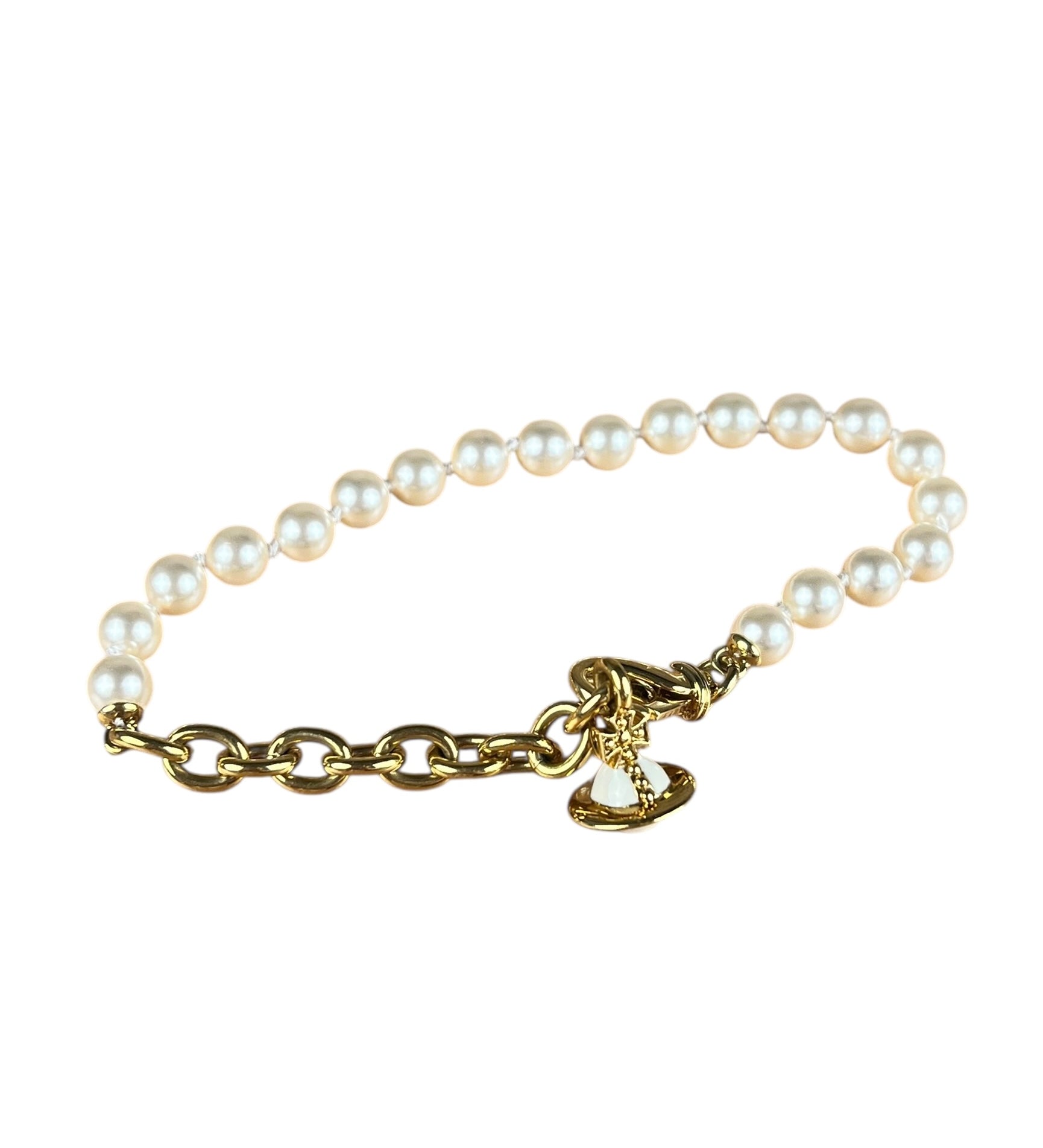 Vivienne Westwood Pearl Chain Orb Bracelet