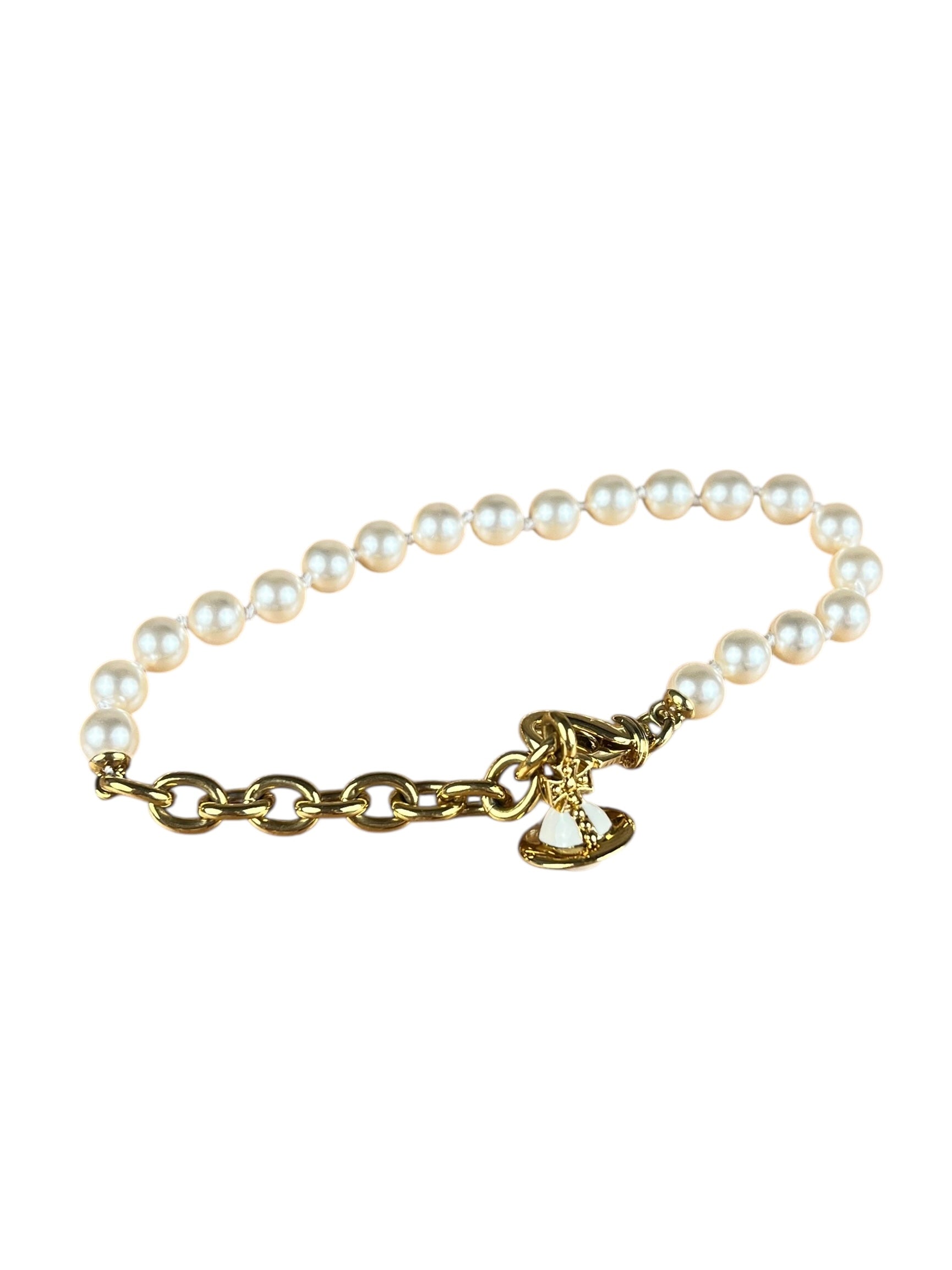 Vivienne Westwood Pearl Chain Orb Bracelet