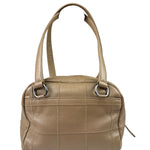Chanel Beige Leather Chocolate Bar Bowler Bag 2004