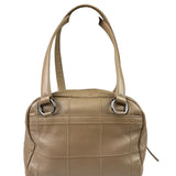 Chanel Beige Leather Chocolate Bar Bowler Bag 2004