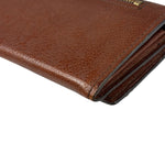 Tom Ford Brown Leather Flap Bi-Fold Wallet
