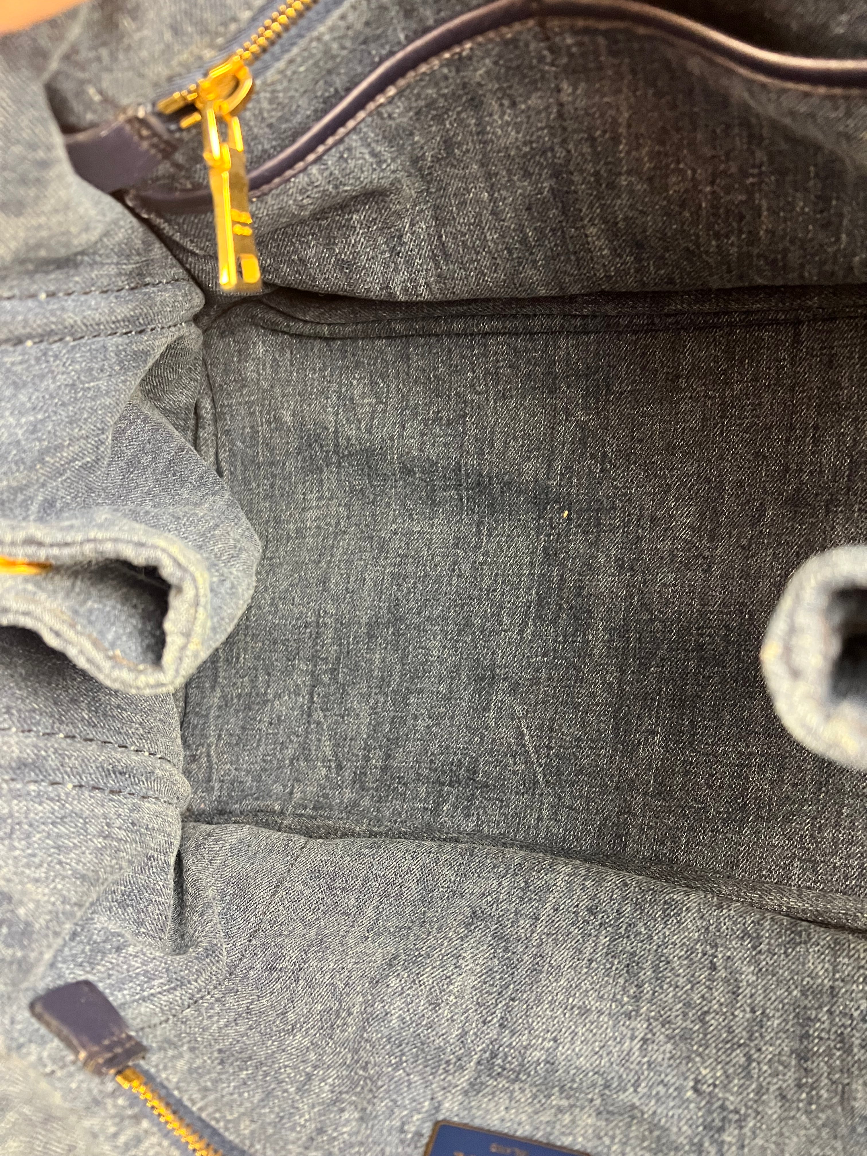 Prada Canapa Denim Tote Bag