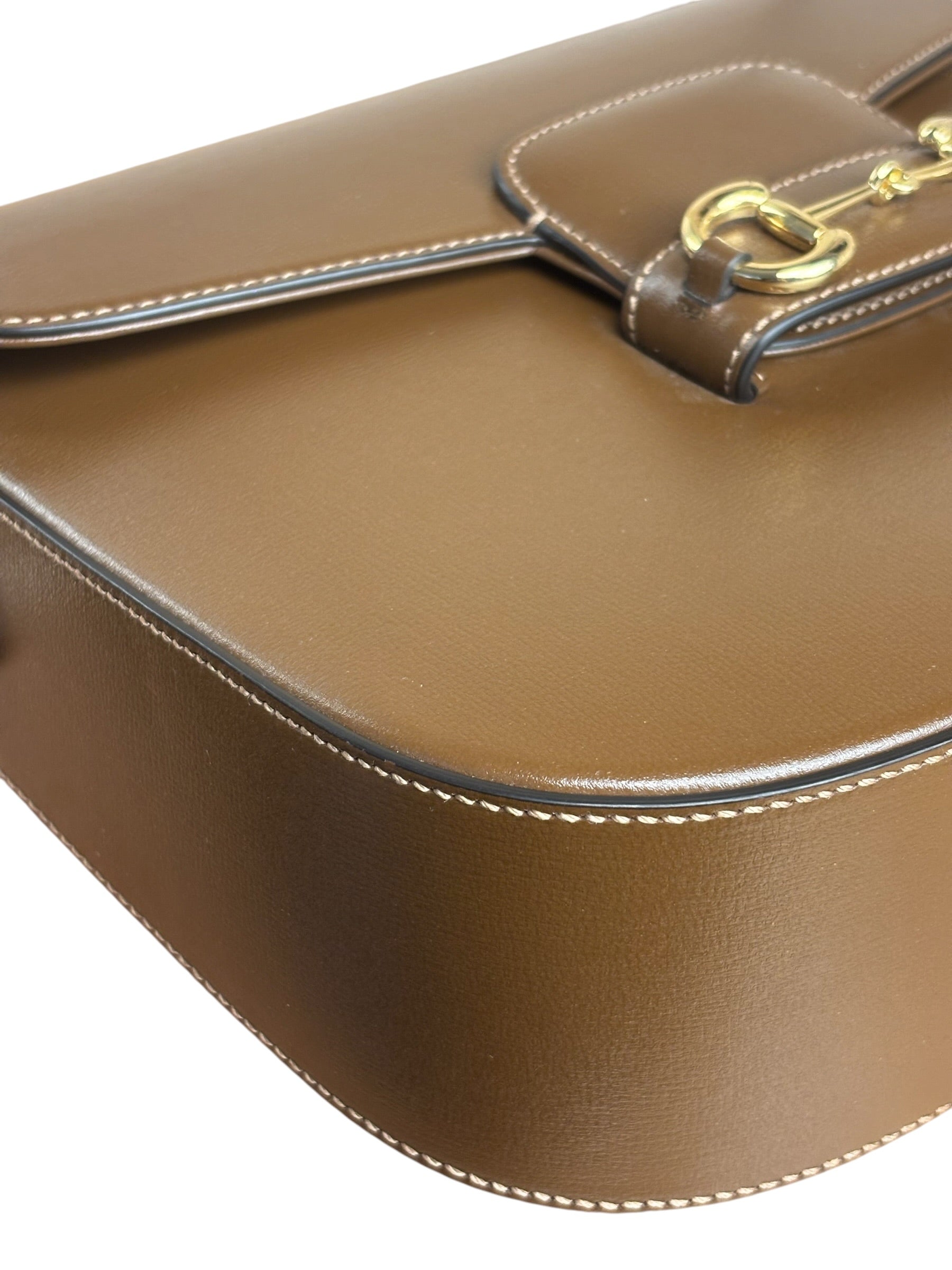 Gucci Tan Brown 1955 Horsebit Shoulder Bag