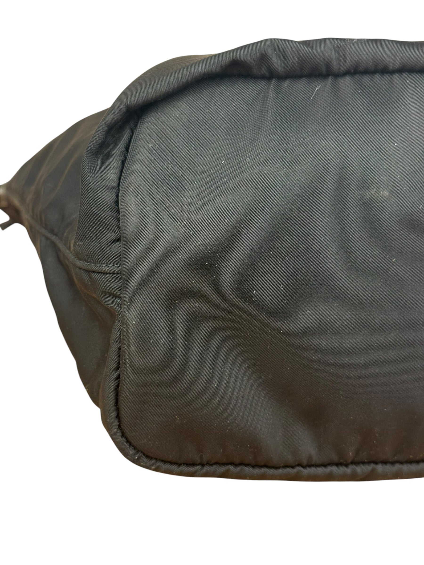 Prada Black Tessuto Nylon Zip Tote Large