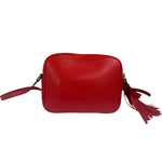 Gucci Red Calfskin Leather Soho Disco Crossbody Bag