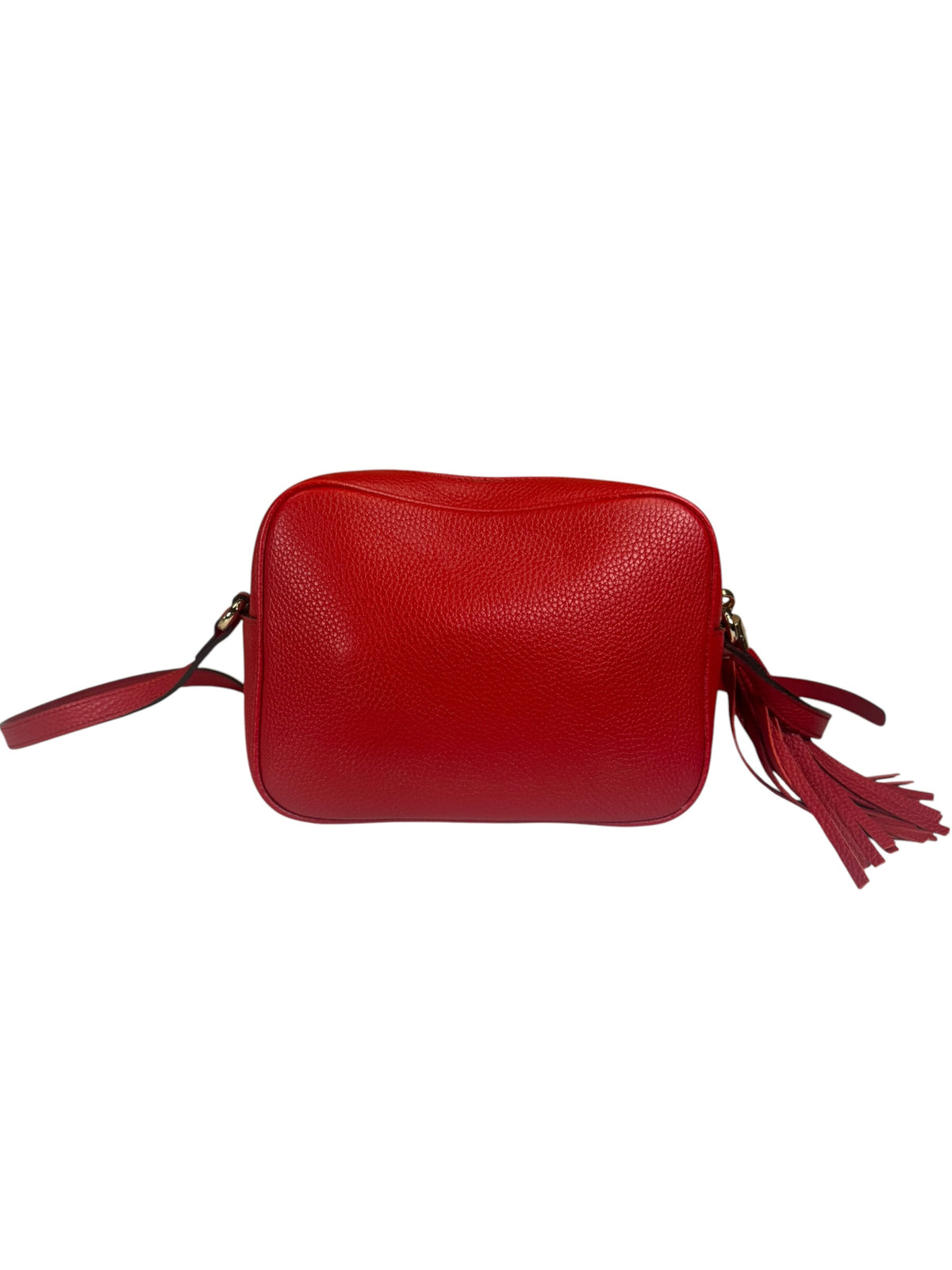 Gucci Red Calfskin Leather Soho Disco Crossbody Bag