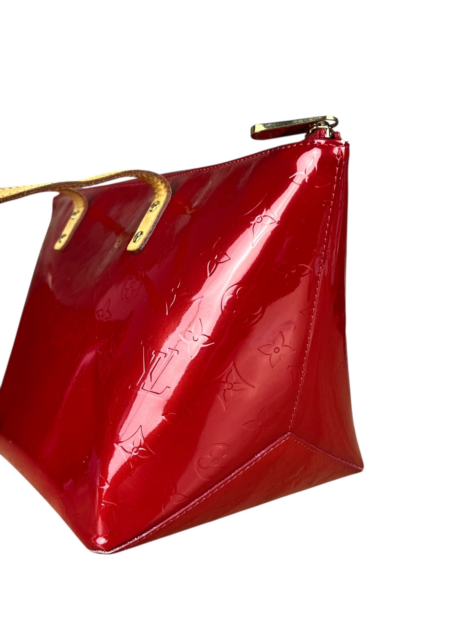 Louis Vuitton Red Monogram Vernis Bellevue Handbag