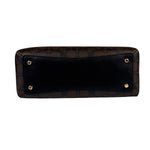 Coach Brown/Black Leather Mini Lillie Carryall In Signature Two-Way Bag