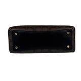Coach Brown/Black Leather Mini Lillie Carryall In Signature Two-Way Bag