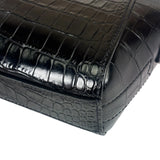 Givenchy Black Crocodile Embossed Leather Nano Antigona Crossbody Bag