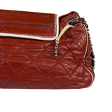 Chanel Burgundy East West Accordion Flap Bag