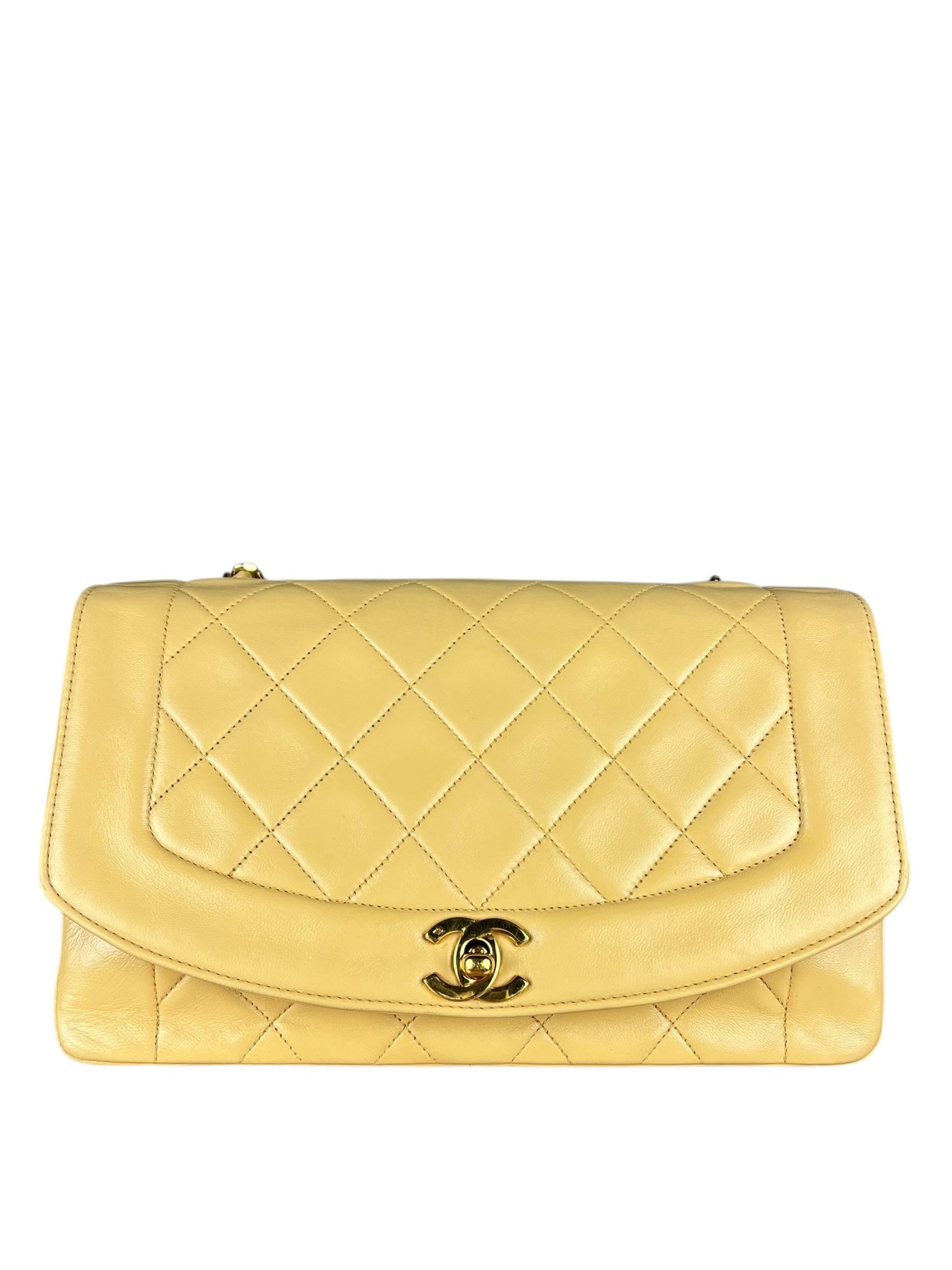 Chanel Beige CC Leather Diana Flap Bag '92