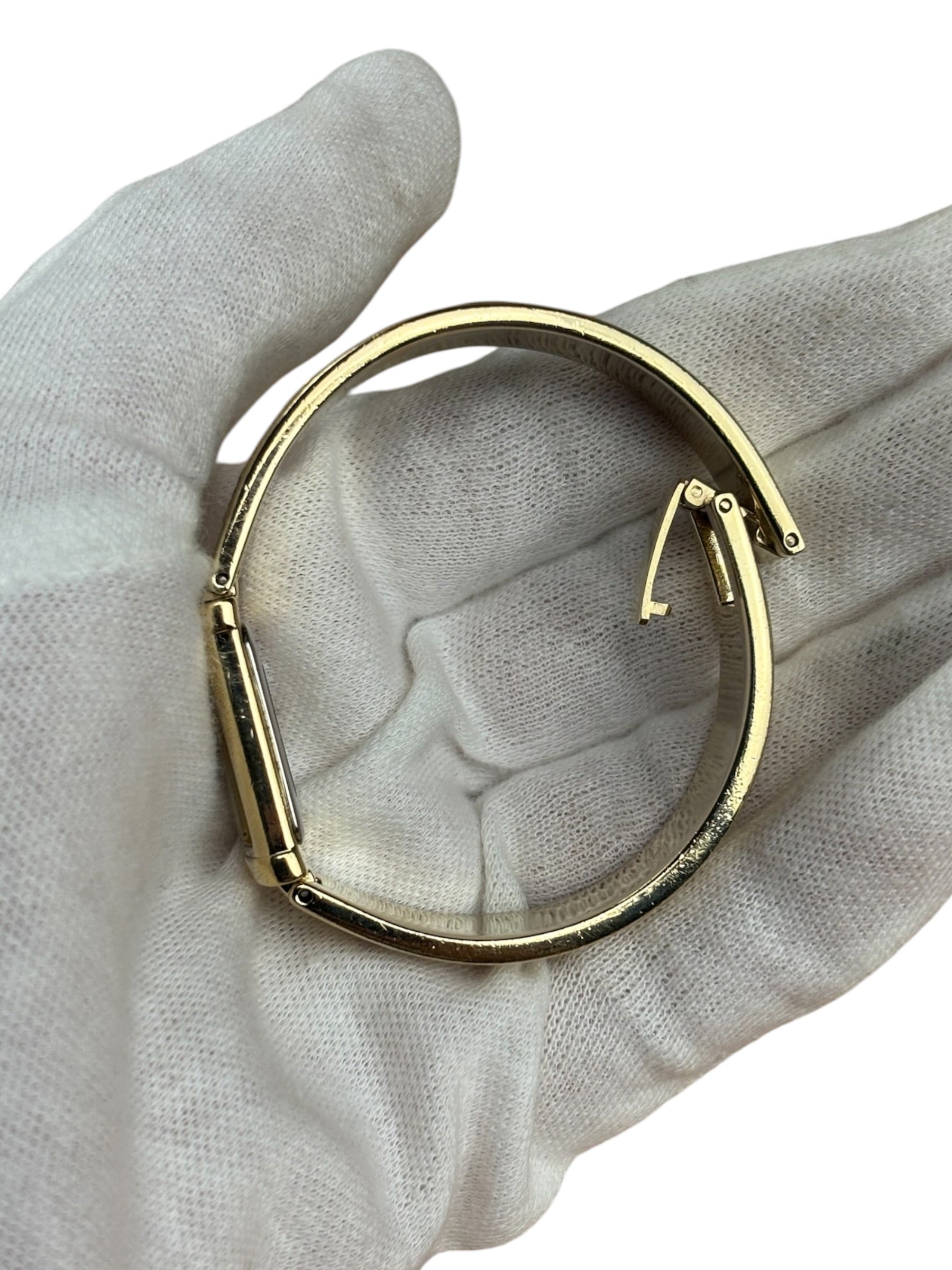 YSL Mother of Pearl Dial 40th Anniversary Gold Bangle