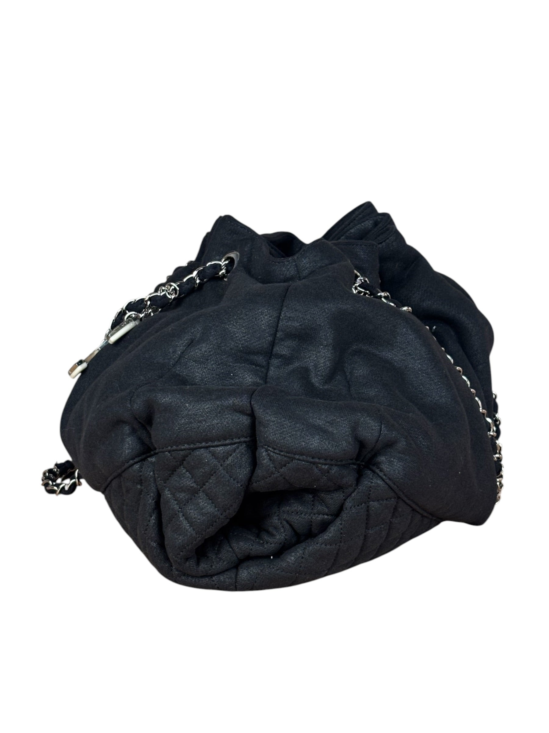 Chanel Black Melrose Cabas Hobo Bag - 1987