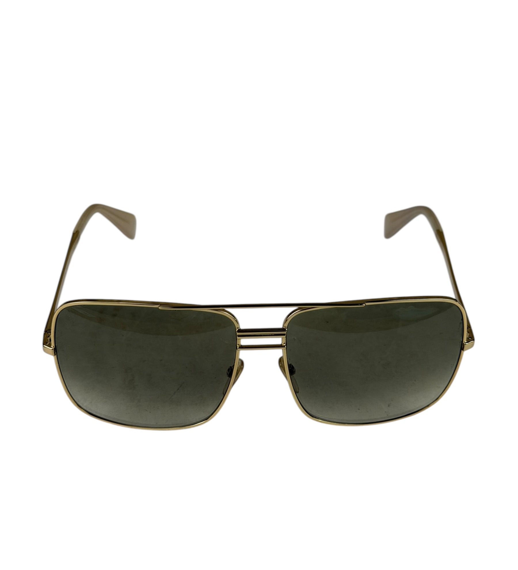 Celine Gold Tone Square Aviator Sunglasses CL41808/S