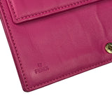Fendi Roma Pink Leather Embossed Wallet on Chain