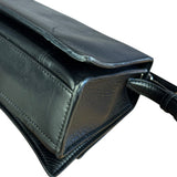 Balenciaga Crush Sling Shoulder Bag Black Leather