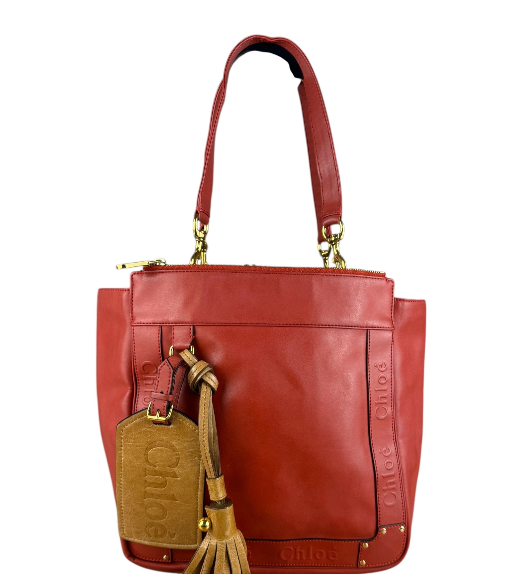 Chloé Eden Leather Cherry Shoulder Tote
