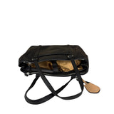 Coach Vintage Black Peyton Leather Jordan Double Zip Shoulder Bag