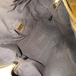 Fendi Metalic Gold Patent Pebbled Leather Media Boston Bag