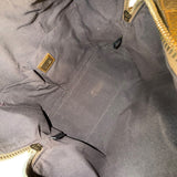 Fendi Metalic Gold Patent Pebbled Leather Media Boston Bag