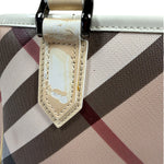 Burberry Beige Nova Check Canvas Patent Leather Tote Bag