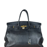 Hermes Black Togo Leather Birkin 40 Handbag Gold 1998