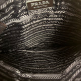 Prada Vintage Brown/Black Woven Tweed Trim Tote Handbag