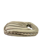 Bottega Veneta Ivory Leather Mini Cervo Braided Hobo Bag
