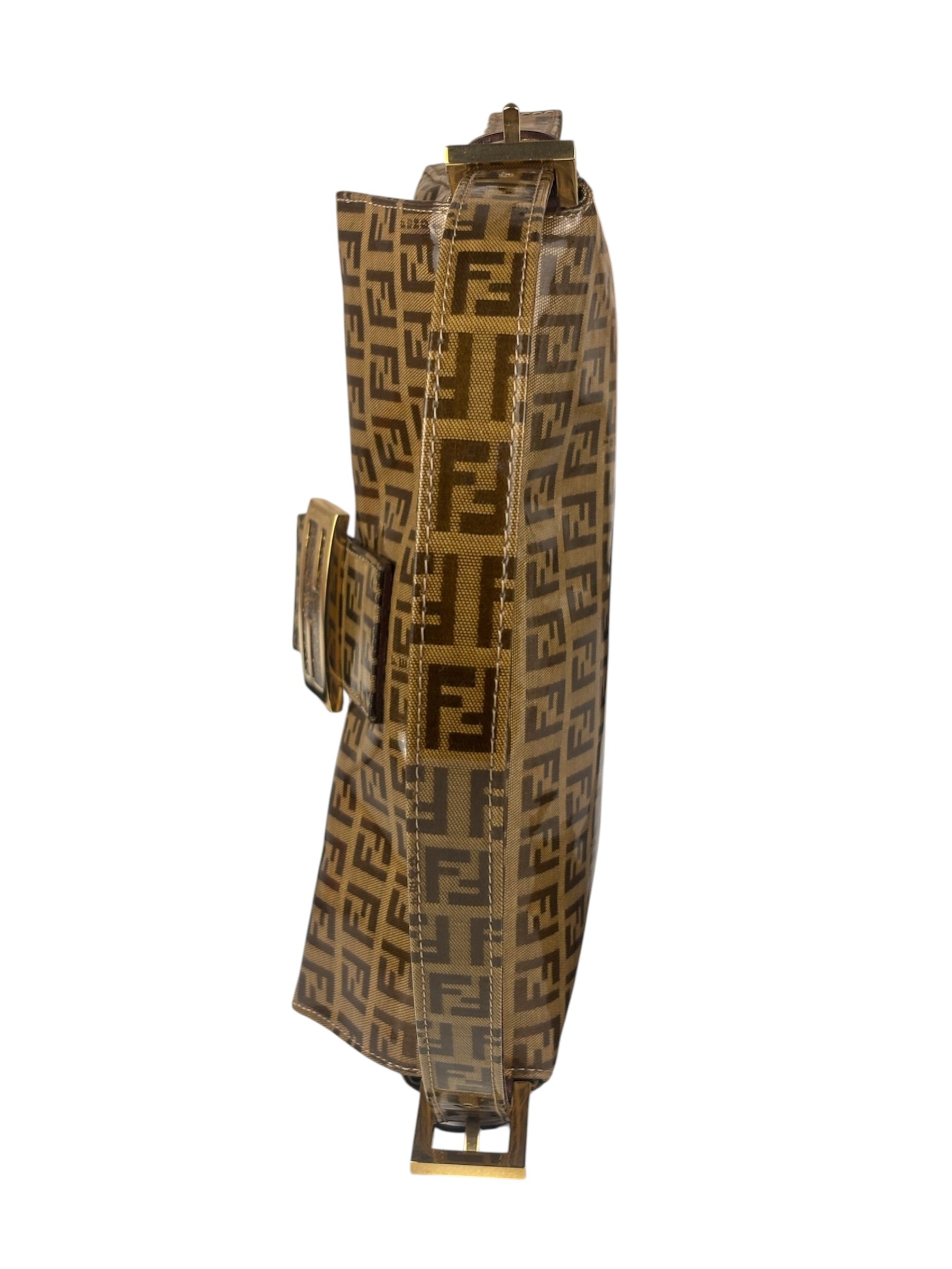 Fendi FF PVC Coated Sequin Buckle Baguette