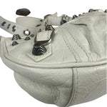 Balenciaga White Lambskin Le Cagole Shoulder Bag