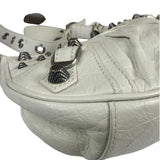 Balenciaga White Lambskin Le Cagole Shoulder Bag