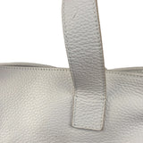 Burberry White Pebbled Leather Shoulder Bag