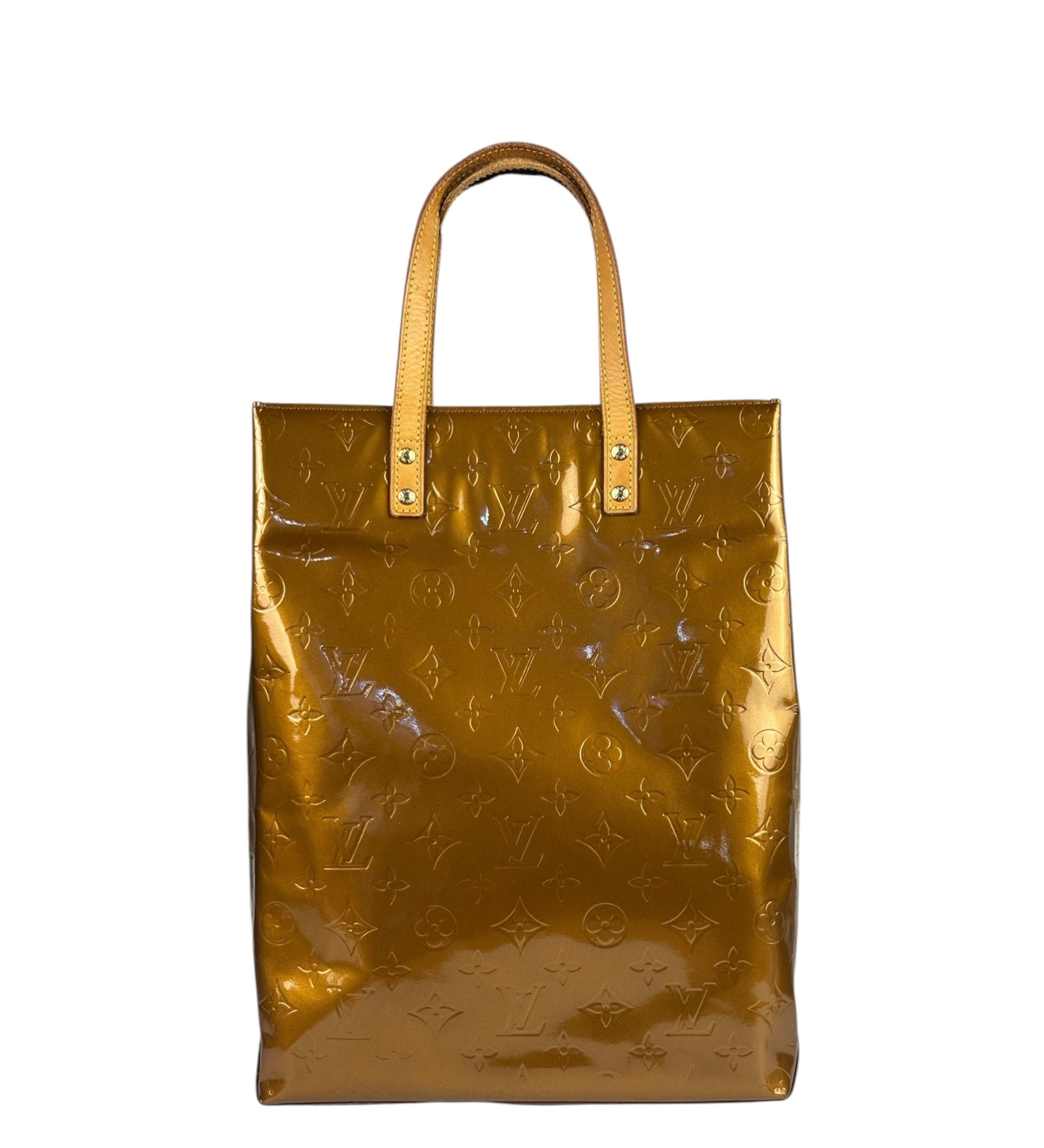 Louis Vuitton Metallic Bronze Vernis Reade MM