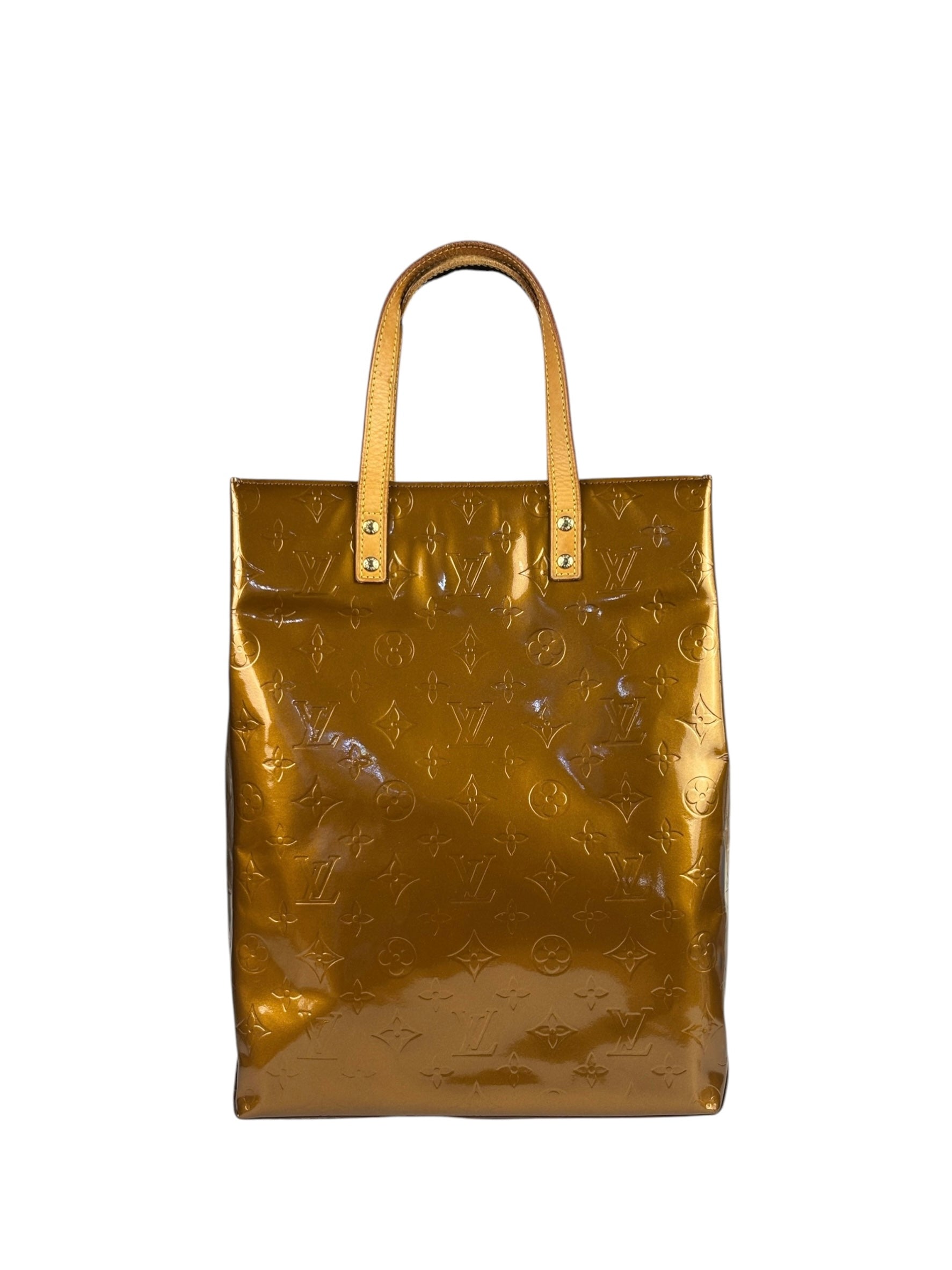 Louis Vuitton Metallic Bronze Vernis Reade MM