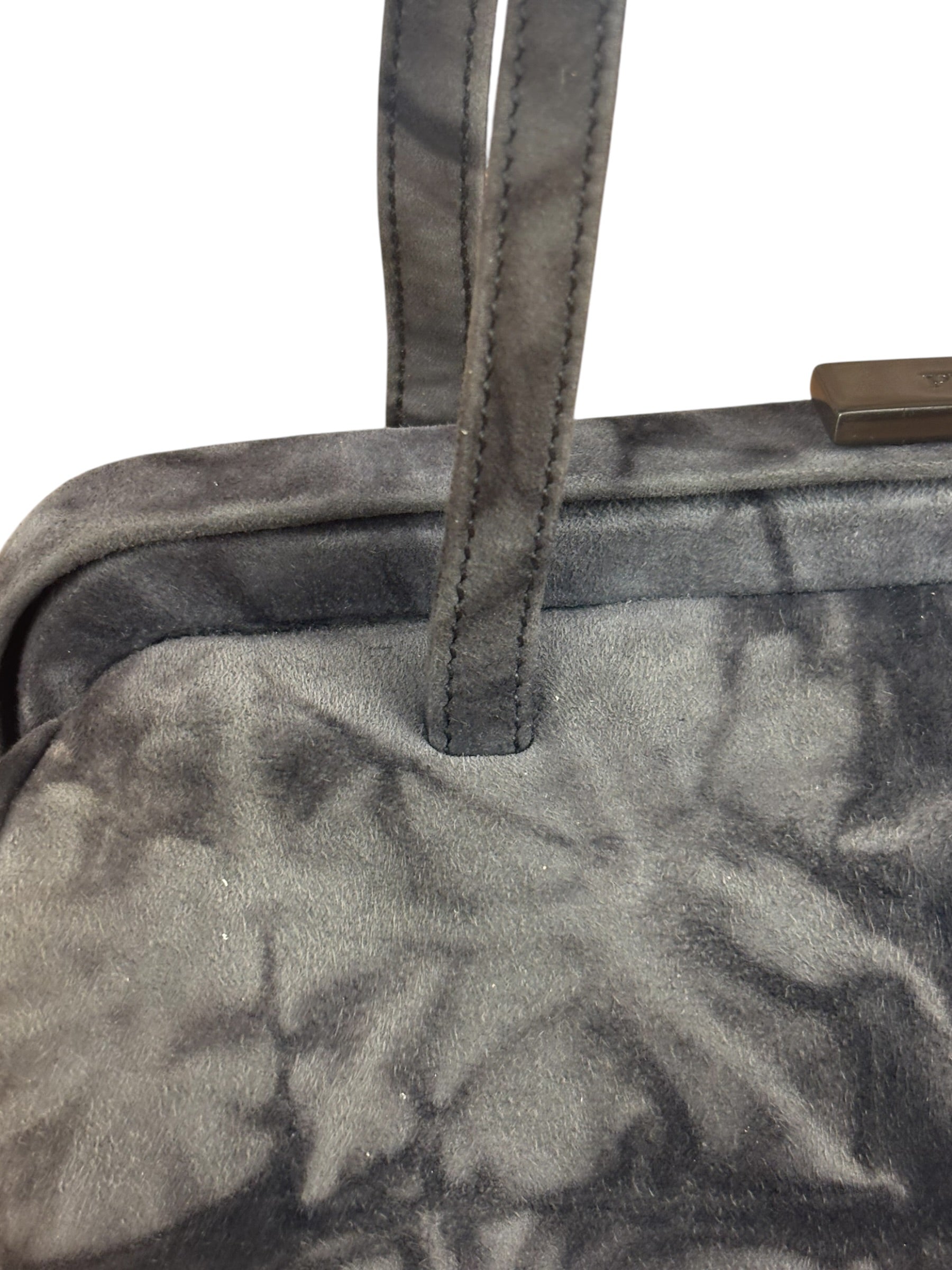 Prada Lux Grey Scamosciato Tie Dye Clutch Top Handbag