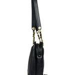 Chanel Vintage Black Caviar Leather Triple CC Chain Tote Bag
