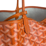 Goyard Saint Louis Orange Leather Tote Bag