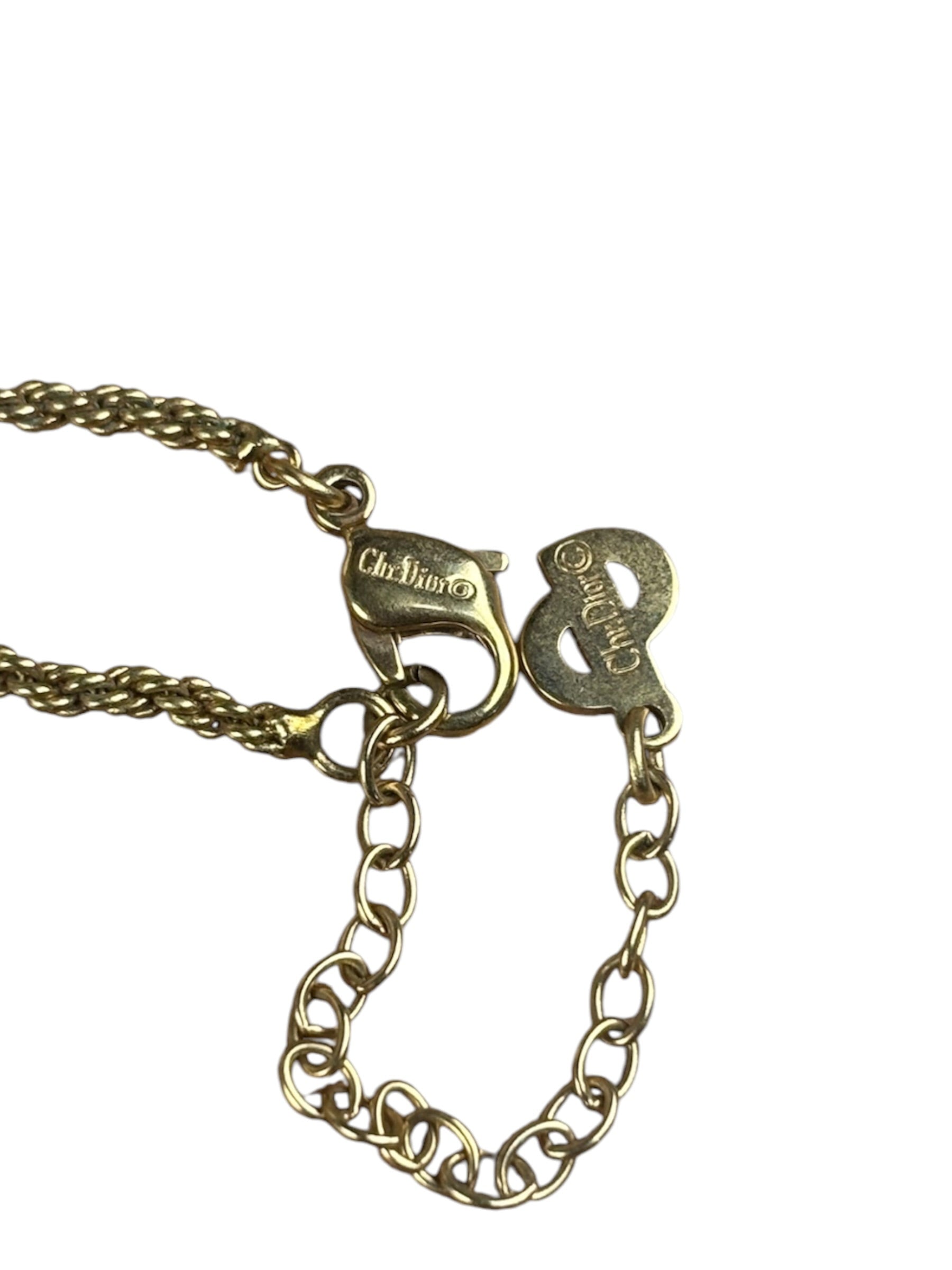 Christian Dior Vintage Interlocking Monogram Pendant Necklaces