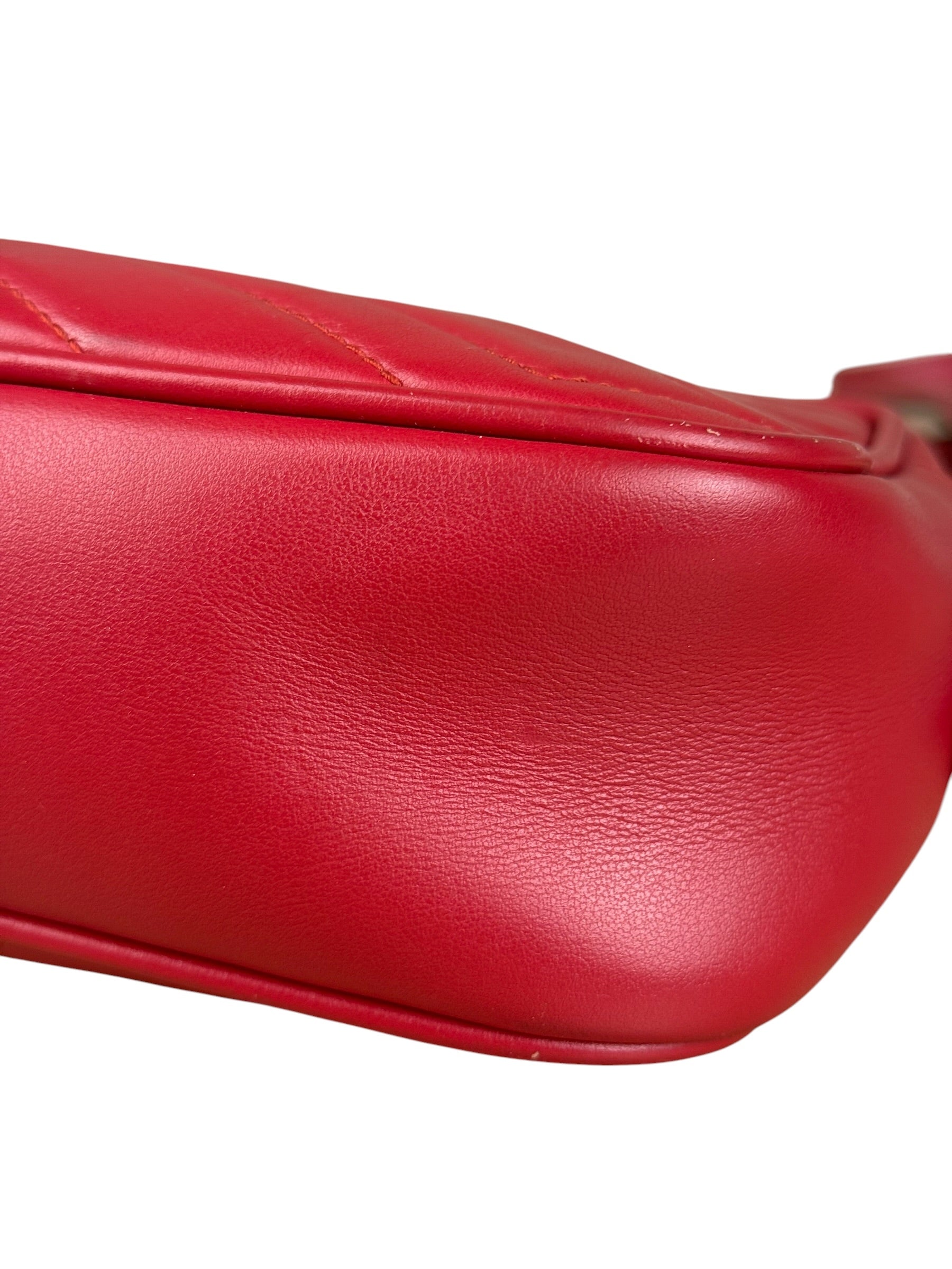 Gucci Leather GG Red Marmont Crossbody