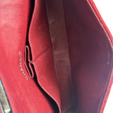 Chanel Dark Red East West Chocolate Bar Patent Trim Handbag 2002-03