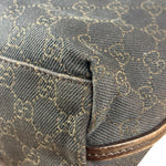 Gucci GG Denim leather Trim Gifford Tote Bag