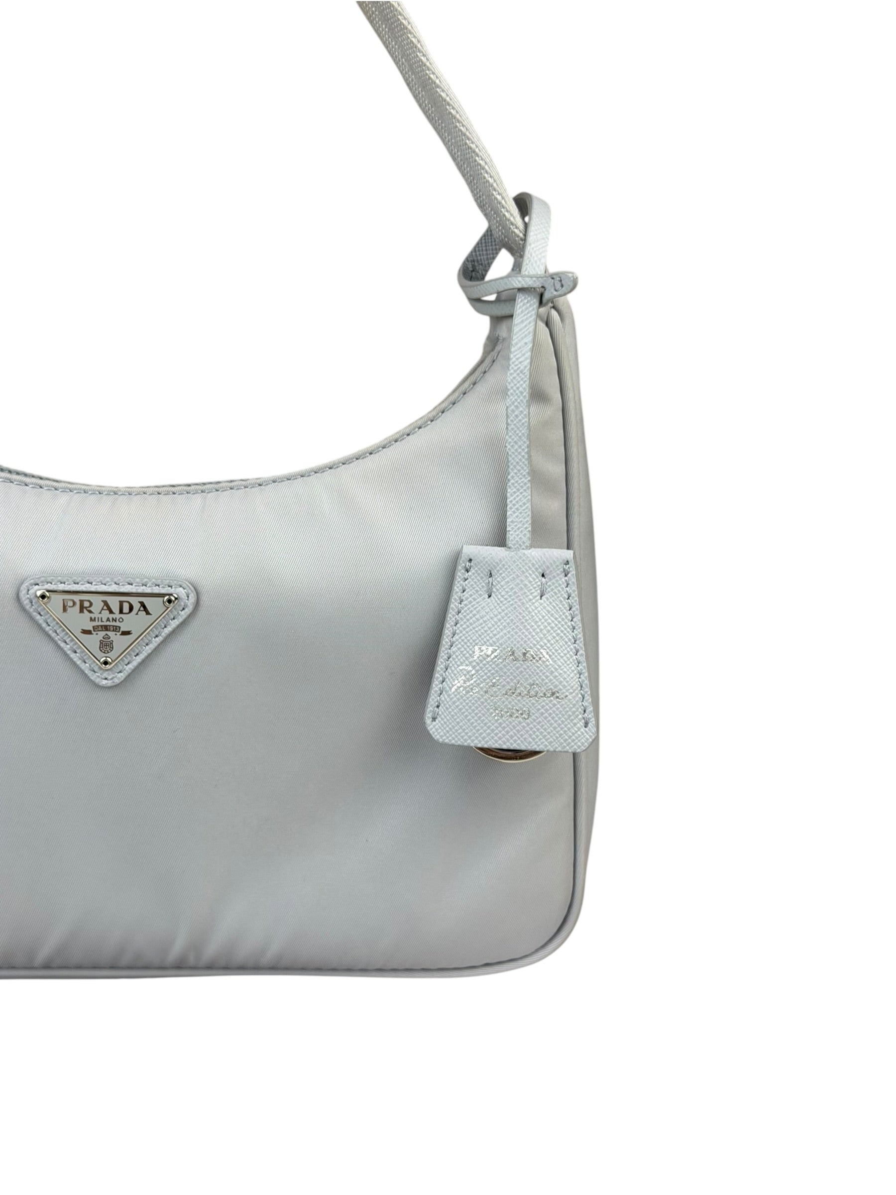 Prada Grey Nylon Re-Edition Pochette