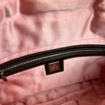 Fendi Canvas Baguette Dark Brown Beaded