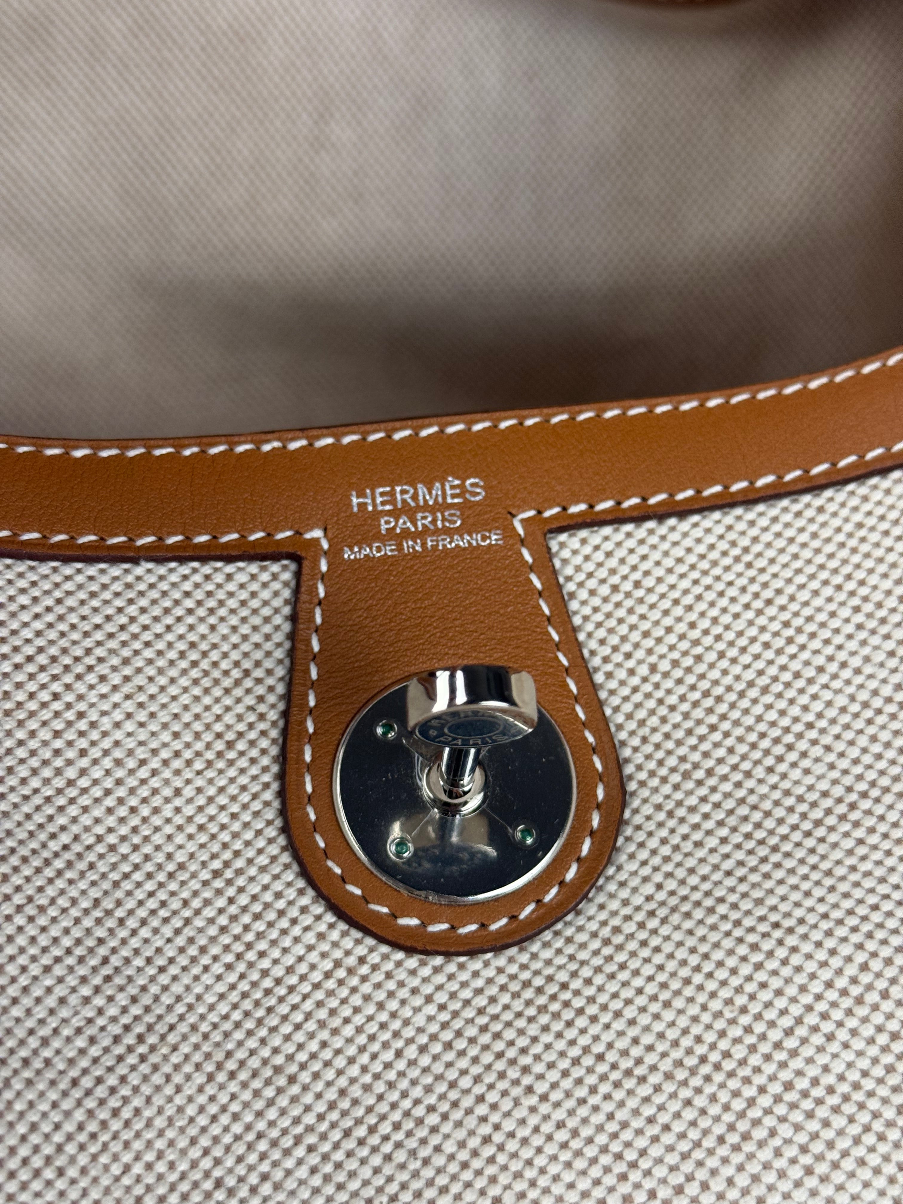 Hermes Toile Swift Canvas/Leather Lindy 30 Beige/Brown 2007